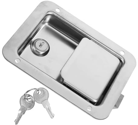 SOPOTUTU Heavy Duty Stainless Steel Rv Door Panel Lock with Keys for Truck Mechanism Capacity Security for Car Toolboxes and Trailer Accessories