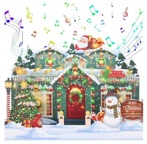 Mihauuke 3D Weihnachtskarten,Pop-up Karten mit Licht und Musik für die Weihnachtszeit - Festtagsgrüße für Millennials Jugendliche Kinder Erwachsene Frauen,Für Freunde Eltern Papa Mama Mann