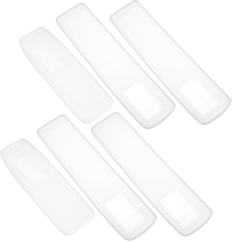 SMASOLO 6 Piezas Protector de Silicona Transparente para Mando Distancia Funda para Control Remoto de TV y Aire Acondicionado de Resistente al Polvo y Agua Flexible para Mandos Estándar
