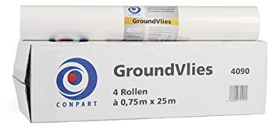 4 Rollen CONPART Basisvlies Malervlies Renoviervlies glattes Vlies 150 g/m² - 0,75 x 25 m (Grundpreis pro m² = 1,33 €)