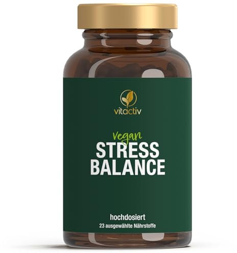STRESS BALANCE Complex, Vitalstoffe zur Unterstützung des Nervensystems, der Psyche und Leistungsfähigkeit, mit Rhodiola Rosea und Ginkgo Biloba (60 Kapseln)
