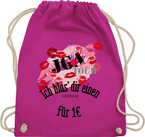 Turnbeutel Rucksack - Junggesellenabschied Frauen - JGA Tour - Ich blas dir einen Luftballon auf - Unisize - Fuchsia - polter rucksäcke jungesellenabschied blase beutelrucksäcke brauttaschen