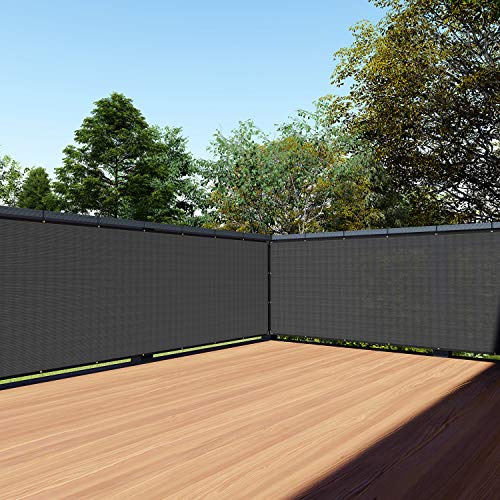 TANG 3' x 15' Balcony Privacy Screen Fence for Apartment Deck Railing, 200GSM Heavy Duty Block Outdoor Privacy Fencing Cover for Patio Porch Backyard Screens, Black