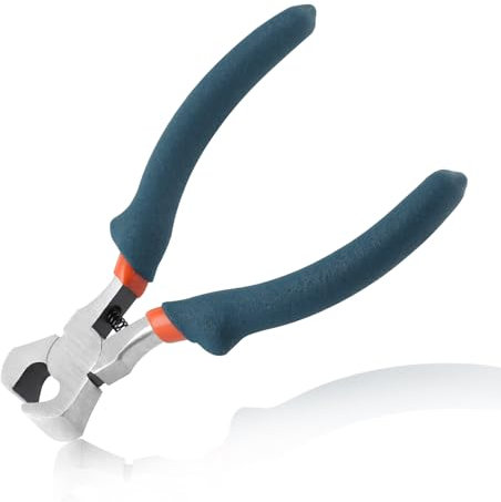 LEONTOOL Mini End Cutting Pliers 4 Inches End Nipper Pliers Convex Shoulder Grip Nail Puller Nail Remover Tool End Cutters End Snips for Staple Removal Wooden Wick Trimming Nails Pulling