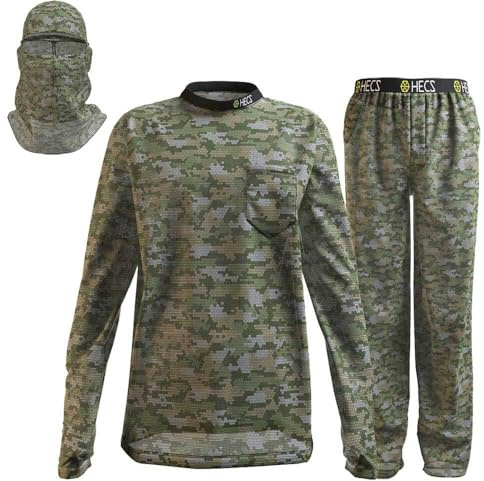 HECS HECSTYLE Lightweight System | Hunting Camo Suit with Bioelectric Shielding | Hunting Clothes for Men | Patented Technology | Mens Hunting Clothes - 3X-Large - Anywhere