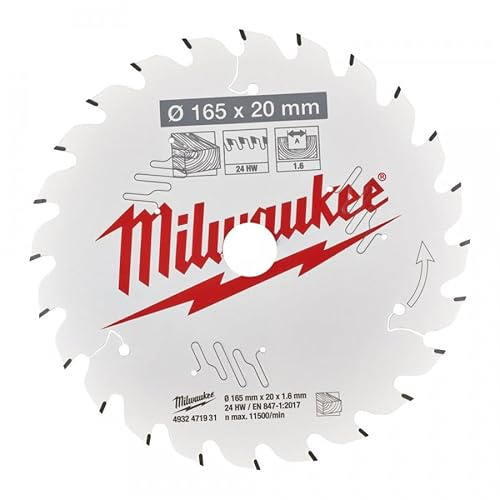milw Milwaukee Kreissägeblatt 165/20mm 24Z Holz 4932471931