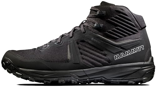 Mammut Ultimate III Mid GTX Men | Trekkingschuhe für Herren, Outdoor Wanderschuhe, Trekking- & Hikingschuhe, wasserdichte Bergschuhe, Gore-Tex Schuhe, Sportschuhe | Black, 9.5