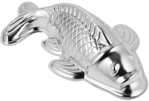 Alipis Koi Fish-Shaped Mold for Baking Cakes Chocolates and Jellies - Non-Stick Aluminum Alloy Mould for DIY Rice Cake and Fondant Decoration
