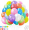 Ballons Arc-en-ciel 12 Couleurs, 50 Pièces 12 Pouces Multicolore Ballons en Latex Baudruche Ballon Gonflable Hélium pour Mariage Anniversaire Baptême Célébrations Décorations de Anniversaires Fête