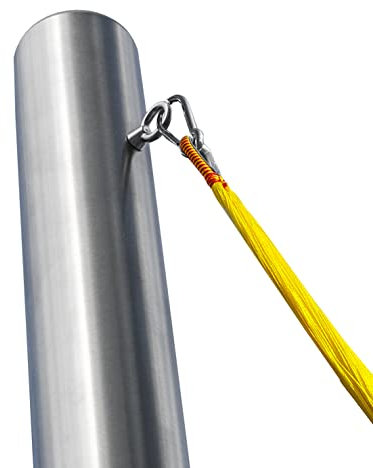 Pina DESIGN seit 1979 - 1x Pfosten für Hängematte, wetterfester Hängematten Mast zur Befestigung | Outdoor Gestell (1,95m Pfosten – für 2 Personen & Hängemattenlänge max. 280cm, Mit 0,75m Bodenhülse)