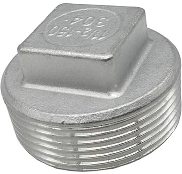 SS304 Edelstahl Wasserrohrverschraubungen Sechskantmutter // Stecker 1/8 1/4 3/8 1/2 3/4 1 1-1/4 1-1/2 1-1/2 BSP-Gewinde (Farbe: Dutou, Größe: 2)