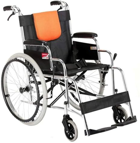 Faltbarer Rollstuhl mit Selbstantrieb, aus Aluminium, leichter und faltbarer Rahmen, tragbar, Transporthilfe, Transporthilfe