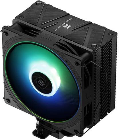 Thermalright Assassin Spirit 120 EVO - Enfriador de CPU negro, ventilador PWM silencioso ARGB 120 mm, 4ª tecnología AGHP, compatible con Intel LGA1700/1150/1151/1200, AMD