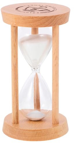 UPKOCH 5 Minutes Hourglass Timer, Wood Sand Timer Small Sand Clock Vintage Sand Watch Antique Hour Glass Wooden Timers Hour Brass for Home And Office Decoration