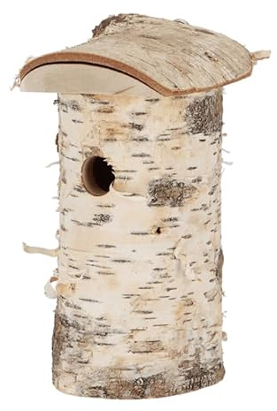 Esschert Design | Nistkasten Blaumeise Birke | Holz | 13x17x25 cm