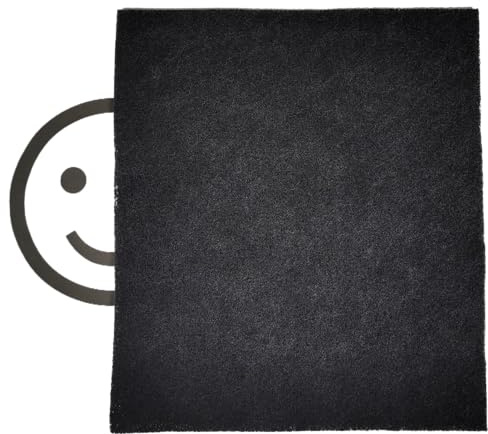 ALP Filtertechnik Hochwertige Aktivkohle Filtervlies 1m x 2m Dicke ca. 5-6 mm - Universal Aktivkohle Filter Lüftung Bad Küche Motoren