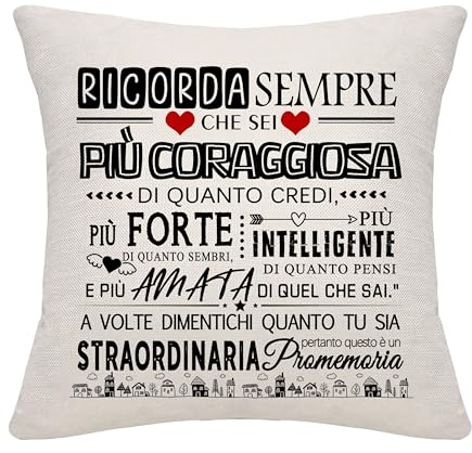 Bommex Ricorda Sempre Tu Sia Straordinaria Fodera per cuscino regalo ispiratore per donne Famiglia amici compleanno laurea regalo di Natale (lei)