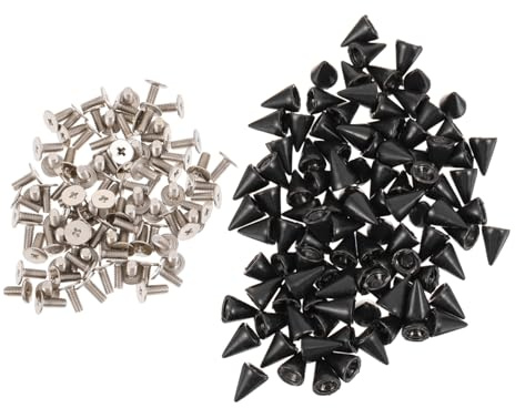 DIYEAH 100ensembles Rivets à Pointes Coniques Pour Rivets Métalliques Éclatants Pour Accessoires Vêtements Et Artisanat Couleur Aléatoire