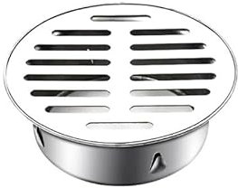 110mm Floor Drain Cover,304 Stainless Steel Round Flat Drain Grate Cover,Removable Floor Drain Cover,Drain Covers,Anti-clogging Floor Drain Cover,For Rooftop,Balcony,Sinks,Garden
