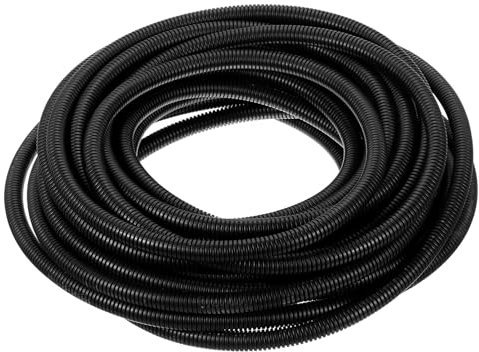 sourcing map Wire Loom Tubing 15M - 10mm, Wire Conduit Hose Cord Protector Cable Sleeves Flexible Electrical Wire Cover