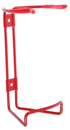 Feuerlöscher Wandhalterung S aus Eisen, Rote Wandmontagehalterung | Feuerlöscherhalter für Wandbefestigung, 5mm Lochdurchmesser und 10, 2cm Lochabstand