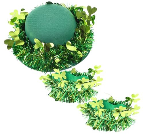 DEARMAMY Zylinderhut Zum Patrick's Day Mit Armbändern Irisches Festival- Stilvolle Partyhut-requisiten Für Veranstaltungen