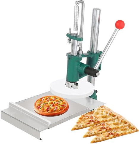 CAFIEDR Hausgemachte Pizzapressen: Pizzateig-Pressmaschine aus Edelstahl mit Platten, Pizzateig-Pressmaschine für den Hausgebrauch, manuelle Teigpressmaschine - 15 cm, 16 cm, 16 cm