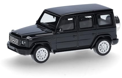 Herpa Modellauto Mercedes-Benz G-Klasse (W465), schwarz, Miniatur im Maßstab 1:87, Sammlerstück, Made in Germany, Modell aus Kunststoff