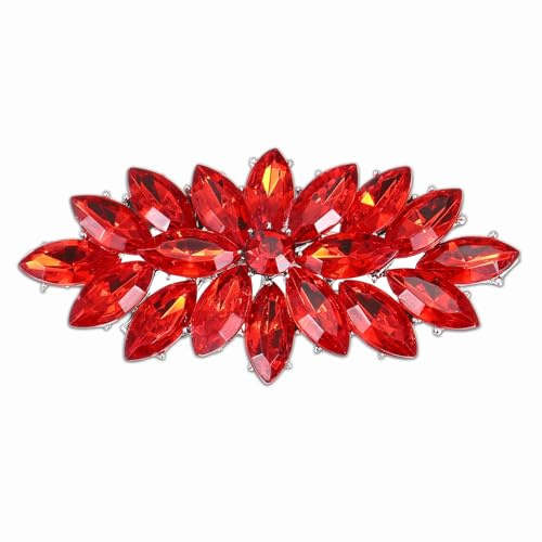 PATIKIL Marquise-Strass-Brosche, Anstecknadel, Strass-Anstecknadel, Kristall-Blume, Anstecknadel für Damen, Hochzeit, Anzug, Kleidung, Hut, Kleid, Schmuck, Geschenk