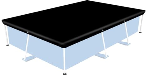 JoyousMall Rectangular Pool Covers, 210D Rectangular Bracket Swimming Pool Cover Foldable UV Resistance Protective Covers(400 * 211cm)