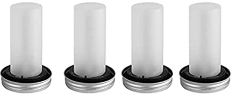Mason Jar Lights, LED Solar Mason Jar Lids Lights for Jars, Simulation Flame Flickering Garden Wedding Patio Home Decoration for Regular Mouth Lantern 4PCS Solar Lids