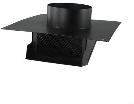 Pantalla de malla compatible con cocina y tapa de ventilación de techo de acero inoxidable para conductos de 4/6 pulgadas para conductos de escape resistente a la intemperie más cubierta de