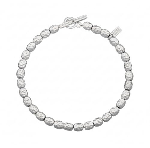 Dodo Mariani Bracciale Dodo Uomo Originale Ovo Rock Argento 925 Martellato, 21 cm, Gioiello Artigianale Made in Italy, Rifinito a Mano, Base per Charms, originale ideale come regalo