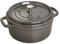 STAUB Cacerola/Cocotte de Hierro Fundido, 24 cm de Diámetro, 3,8 L, Gris Grafito
