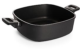Woll Nowo Titanium Kasserolle viereckig, 28 x 28 cm, 10 cm hoch, 6.0 Liter, mit 2 Seitengriffen - Geeignet für Ceran, Gas, Elektro, Halogen - nicht induktionsgeeignet
