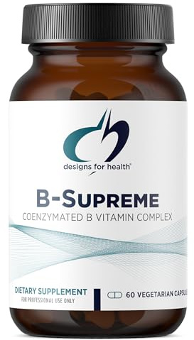 Designs for Health Methylated Vitamin B Complex - Vitamin B Supplements with B12 Vitamins, B1, B3, Niacin, B6, Folate & Biotin - Methylated Multivitamin for Metabolic + Heart Health (60 Capsules)