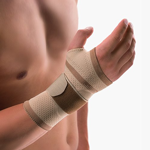 Bort 112920 large rechts haut ManuBasic Handgelenkbandage, rechts oder links tragbar in verschiedenen Farben, rechts large, beige