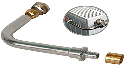 SOMATHERM FOR YOU, Kit de raccordement cannes de radiateur à glissement PER Ø16, comprenant 2 cannes et 2 raccords Bicône mâle 15/21, idéal pour une installation rapide et esthétique | Raccordez facilement votre radiateur grâce à ce kit complet avec cannes chromées et raccords.