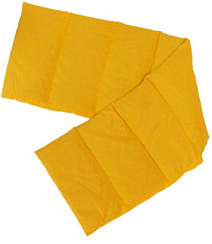 Rapssamenkissen 75x20cm groß 8-Kammer, mango - Wärmekissen, Körnerkissen für Mikrowelle und Backofen
