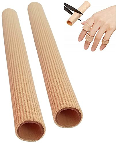 Gel Zehenkappen, Silikon Zehenschutz Fingerschutz, Schlauchbandage Fingerbandage Zehenpolster Zehentrenner für Blasen, Hühneraugen, Schmerzlinderung durch Reibung und mehr 2x15cm