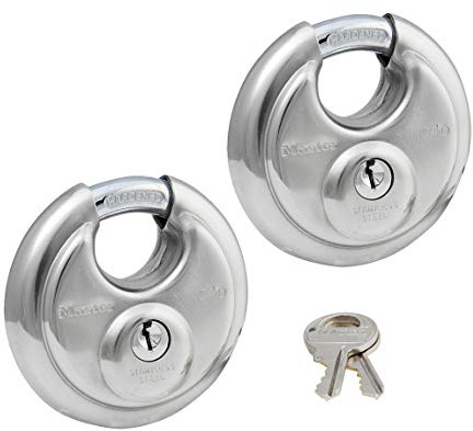 Master Lock - (2) Keyed Alike Stainless Steel Trailer and Multi Purpose Padlocks w/4 Keys, 40KA-2