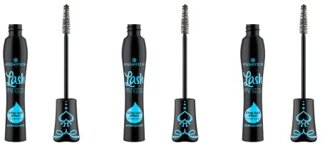 essence Lash Princess Lot de 3 mascaras à effet faux cils imperméables, noirs, végétaliens, imperméables, sans particules de microplastiques, sans nanoparticules (3 x 12 ml)