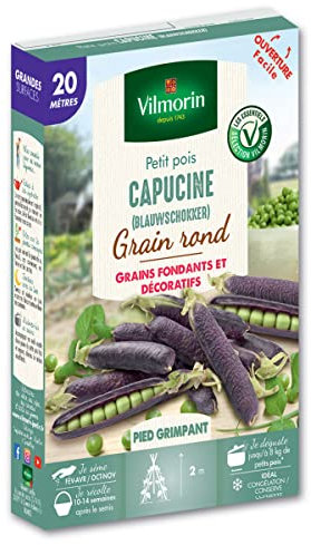 Graines de Pois à Rames Capucine (Blauwshokker) - 20 mètres