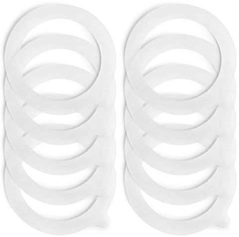 Spesh 10 Pcs Jar Seals Replacement 93x68mm Silicone Sealing Gaskets Airtight Rubber Seal Rings for Clip Top Jars 0.35/0.5/1/1.5/2 Litre(White)
