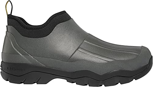LaCrosse Alpha Muddy 4.5 Rubber Boots for Men Featuring Waterproof Rubber, Pull-On Design, and Eva Footbed, Dark Gray - 13 M