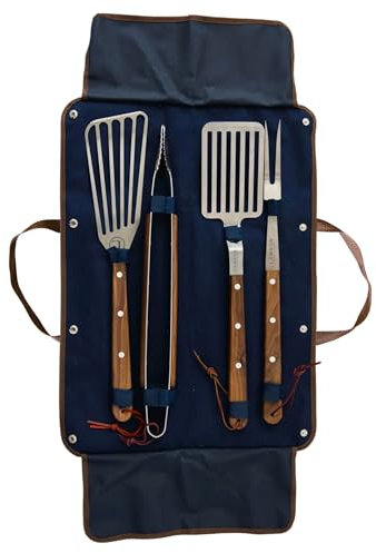Lamson Premier 20 Walnut 4-Piece Deluxe BBQ Set