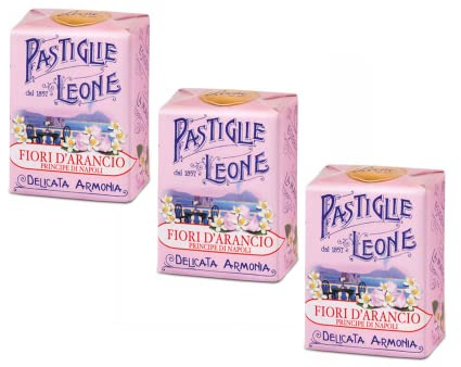 Leone Pastiglie | Caramelle Gusto Fiori d'Arancio Delicato | Leone Pastiglie | Caramelle Astuccio Leone - 3 x 30 Gr.