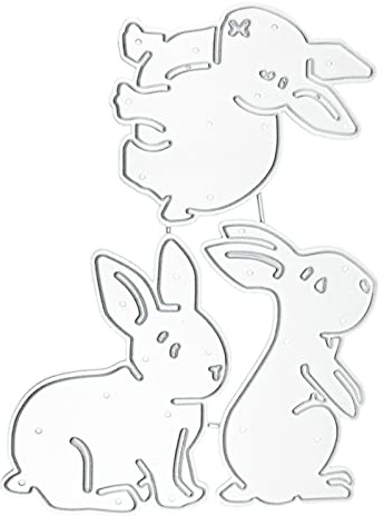 ECMQS Happy Easter Stanzmaschine Ostern Stanzschablone, Scrapbooking Prägeschablonen Stanzformen Schablonen For Scrapbooking, Fotopapier, Karten, Handwork Prägen DIY Herstellung Geburtstag Geschenk
