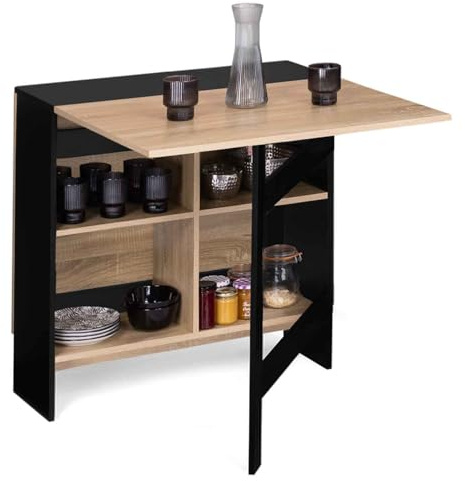 IDMarket - Table Console Pliable EDI 2-6 Personnes 150 x 80 cm