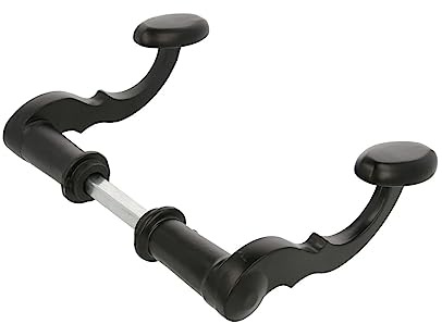 MS Beschläge Griffpaar geschwungene Türklinke Schwarz matt Türdrücker schmiedeeisernes Design Gartentorgriff 8mm Vierkant Torbeschlag Türbeschlag massiv Zamak
